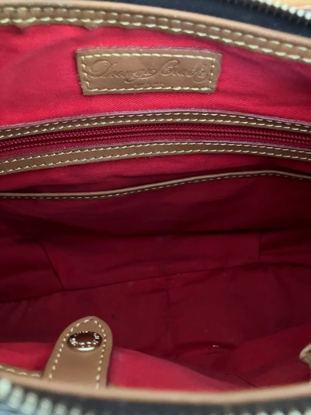 Dooney & Bourke East/West Collins Hobo | Signature DB Canvas | Brown/Tan